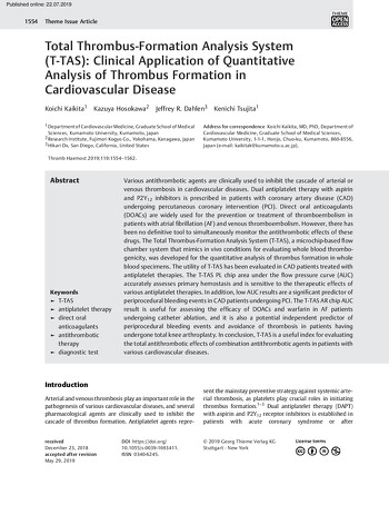 Publication T-TAS 01 Kaikita et al 2019